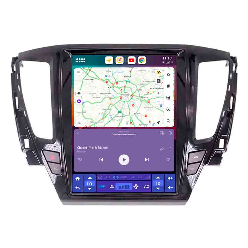 Магнитола для Mitsubishi Pajero Sport (2015-2019) MegaZvuk TS10-15051 Экран 12,1″ (для авто с АКПП)