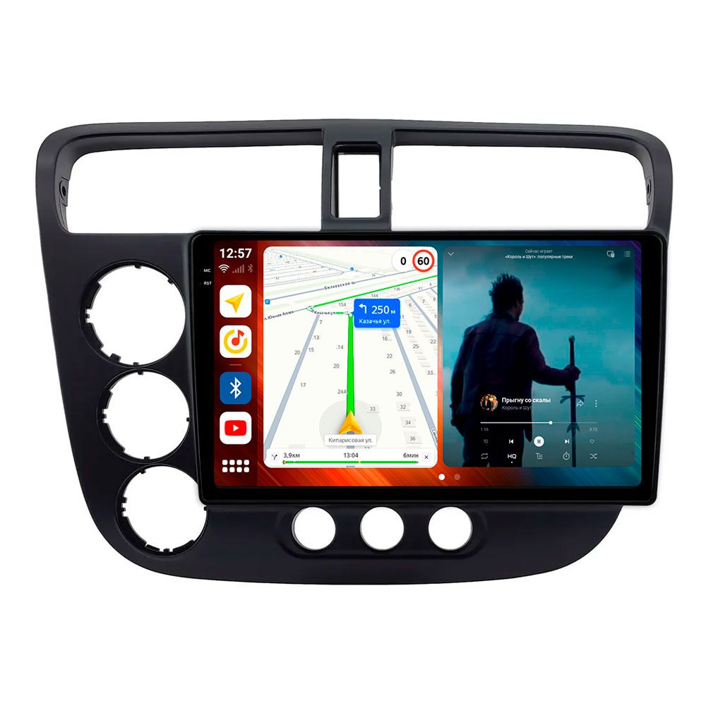 Магнитола для Honda Civic (2000-2006) MegaZvuk TS10-99421 (с кондиционером, левый руль, черная)