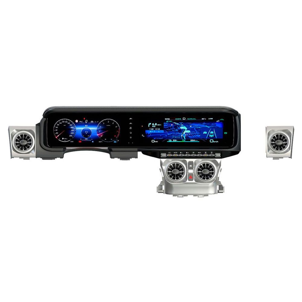 Приборная панель и Магнитола для Toyota Land Cruiser 200 (2015-2021) MegaZvuk ZH-24601 Экран 12,3″+17″